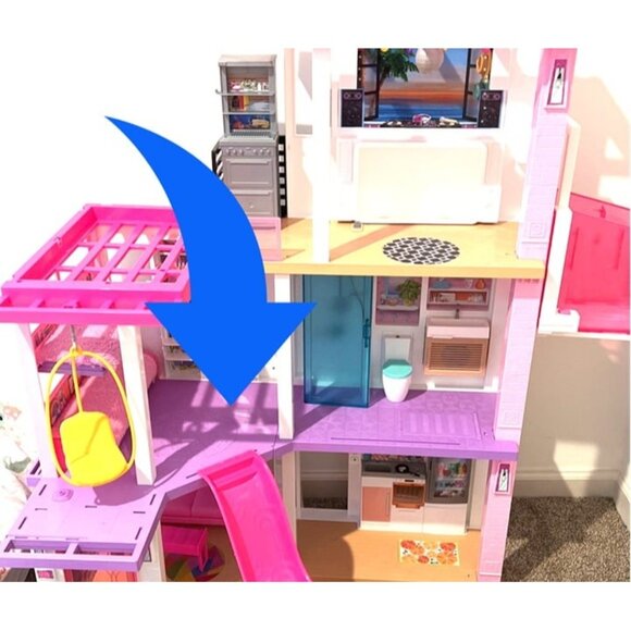 2021 Barbie Dream House Replacement Part 2nd Floor Purple Bedroom GRG93 - Picture 4 of 4